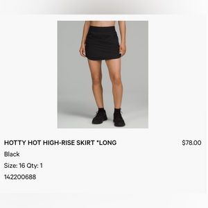 Lululemon Skort 16